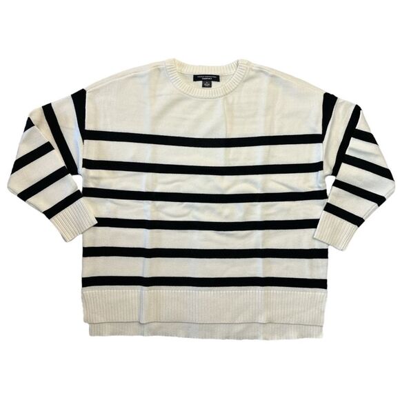 Ivory Ground Stripe - French Connection Essentials Women's Long Sleeve Striped T - Picture 1 of 2